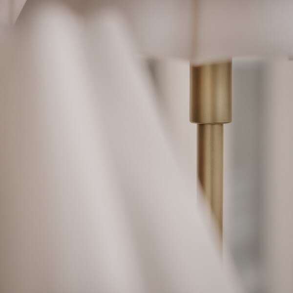 Polly Double Arm Table Lamp (Natural Brass with White Shade) Lifestyle 17